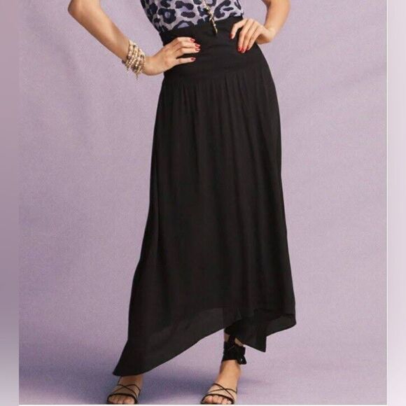 CAbi Black Cruise Maxi Asymmetric Skirt Medium - Picture 1 of 7